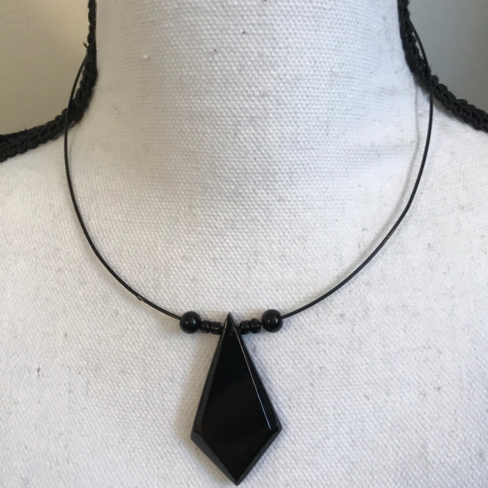 Black stone choker, classy!